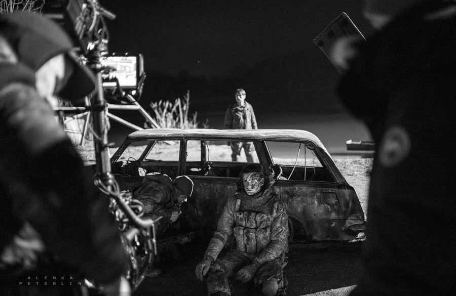 Jan — on set, in costume